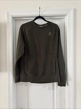 Reebok Men’s Olive Green Crewneck Sweatshirt
